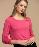 Long Sleeve Scoop Neck Top