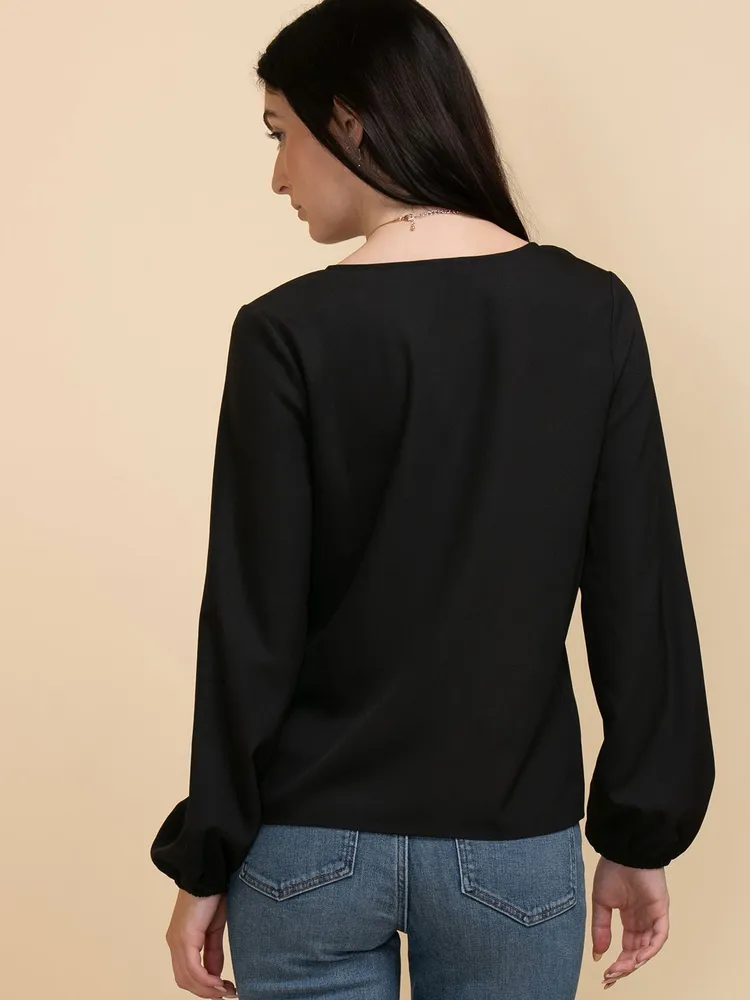 Long Sleeve Button Blouse