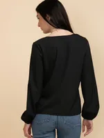 Long Sleeve Button Blouse