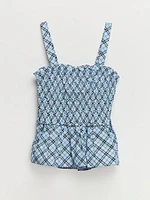 Cropped Poplin Blouse