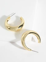 Crescent Hoop Earrings