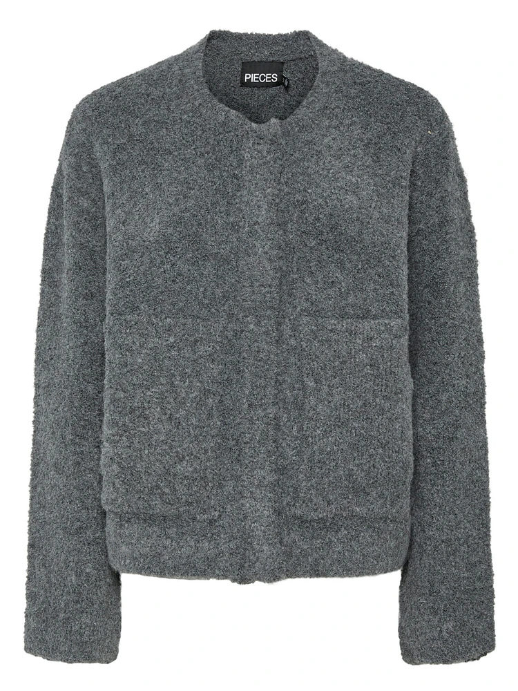 Cori Boucle Knit Bomber Jacket