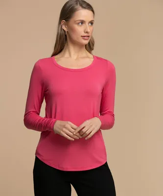 Long Sleeve Scoop Neck Top
