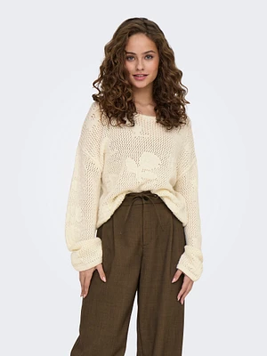 Stacy Knit Rose Sweater