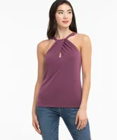 Eco-Friendly Twist Front Halter Top