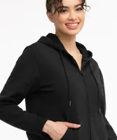 French Terry Zip Front Hoodie