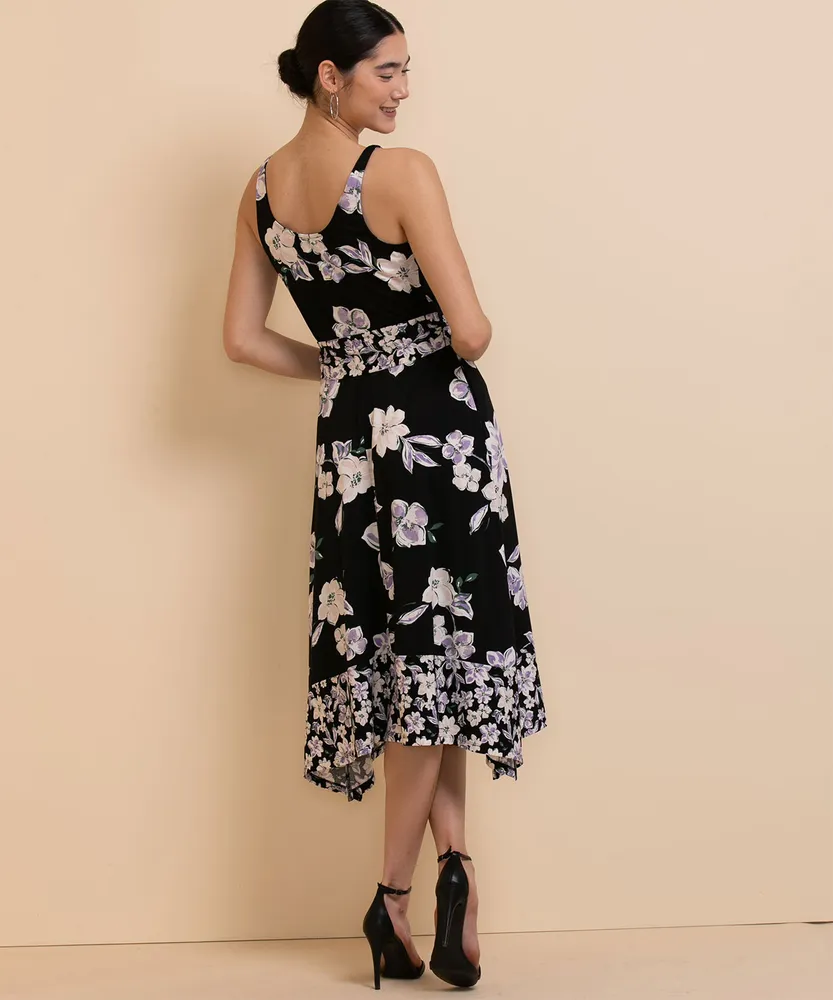 Sleeveless SharkBite Dress with Belt