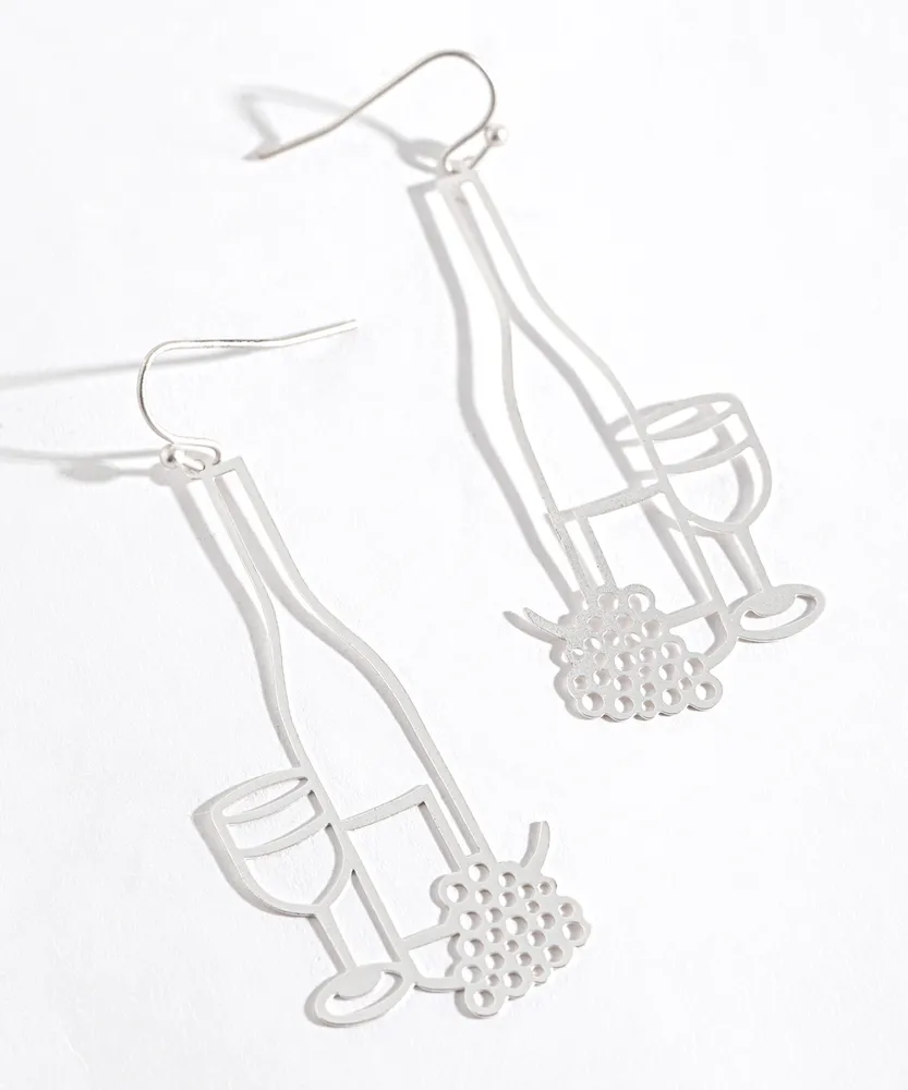 Wine Frame Drop Earring