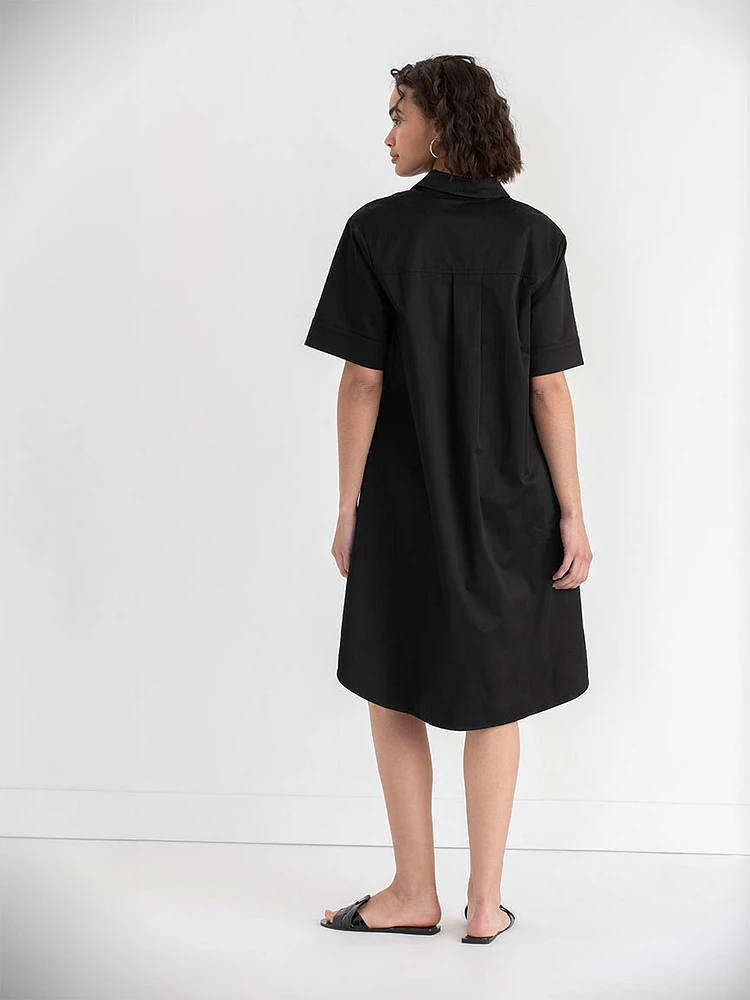 Luxe Poplin Shirt Dress