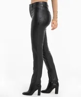 Faux Leather Straight Leg Pant