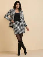Houndstooth Mini Skirt