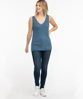 Ribbed V-Neck Sweater Tank