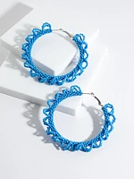 Beaded Hoop Earrings