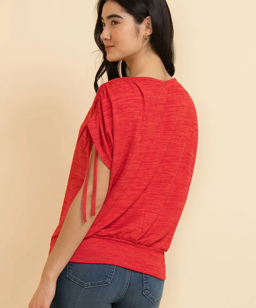 Top with Drawstring Shoulders