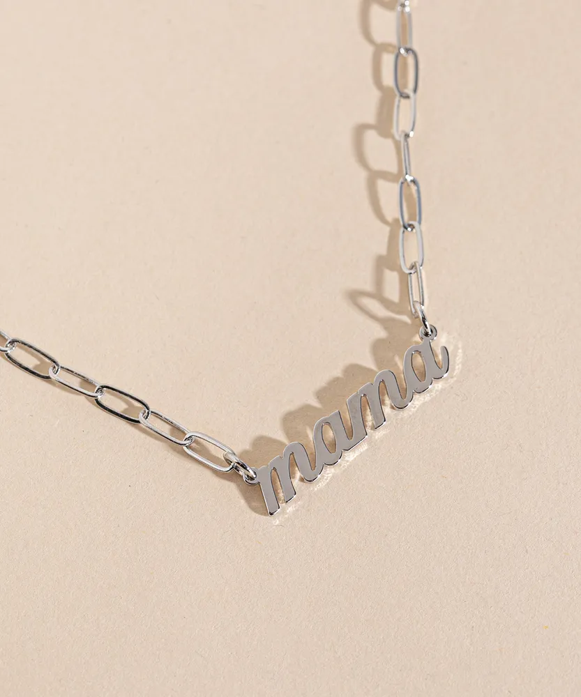 Silver "Mama" Necklace