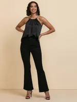 Satin Chain Halter Blouse