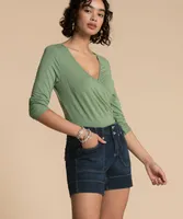 One 5 Double Button Jean Short