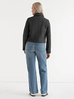 Cropped Felt Jacket