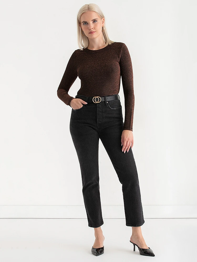 Metallic Jersey Top