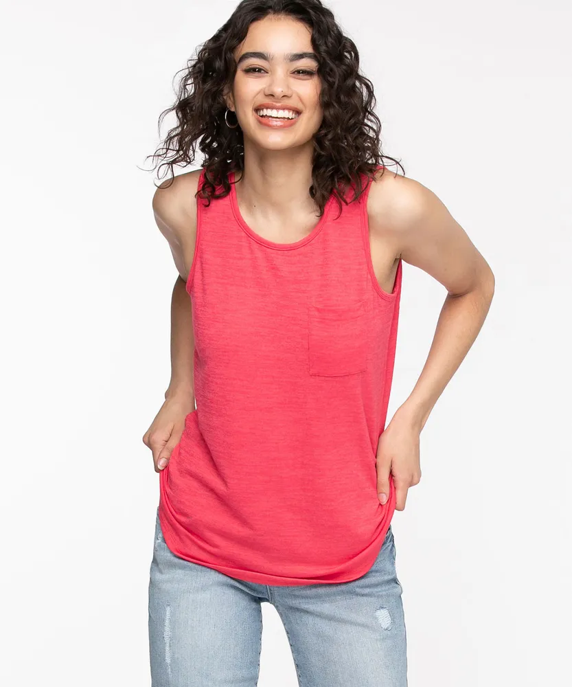 Sleeveless Hacci Pocket Tee