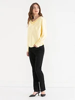 Satin Cowl Blouse