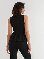 Peplum Top with Tie