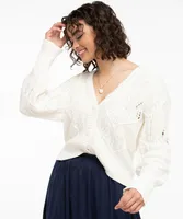 Button Up Cable Knit Cardigan