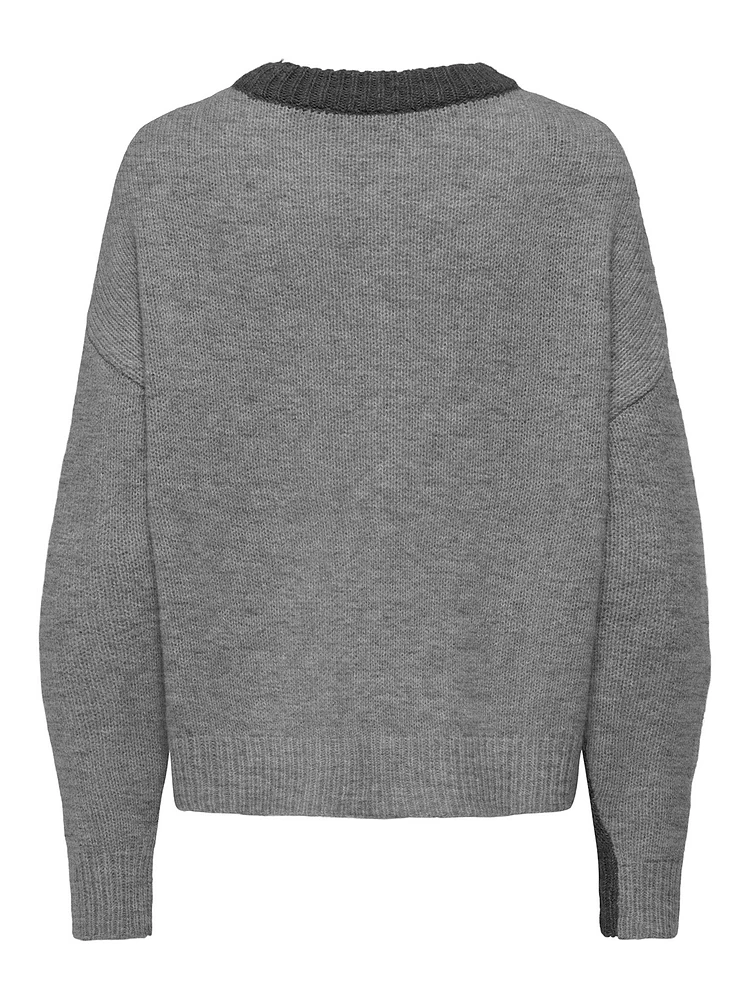Curved Colour Block Sweater