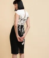 Cap Sleeve Cross-Over Midi Dress