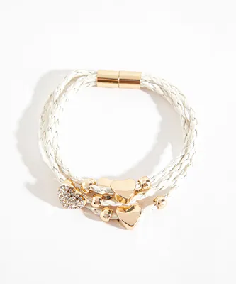 Layered Braided Snap Bracelet