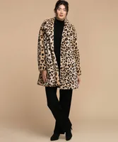 Animal Print Faux Fur Coat