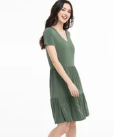 Tiered Short Sleeve Dress