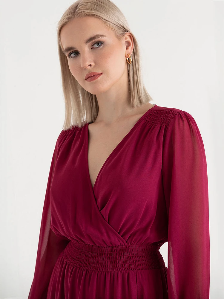 Nova Chiffon Smocked Mini Dress