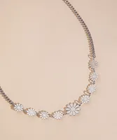 Short Metal Daisy Necklace