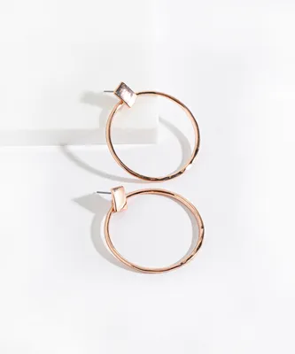 Rose Gold Hoop Earring