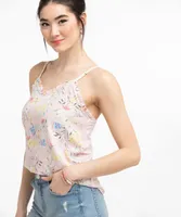 Ruffled Challis Tank Top