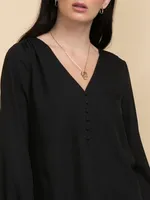 Long Sleeve Button Blouse