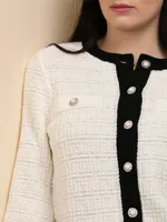 Jewel Button Lady Jacket Sweater