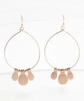 Rose Gold Drop Hoop with Ovals