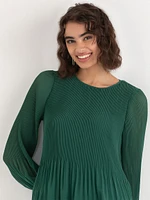 Long Sleeve Release Pleat Blouse