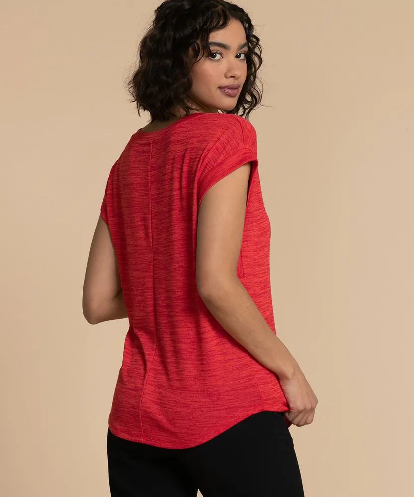 Extend V-Neck Hacci T-Shirt