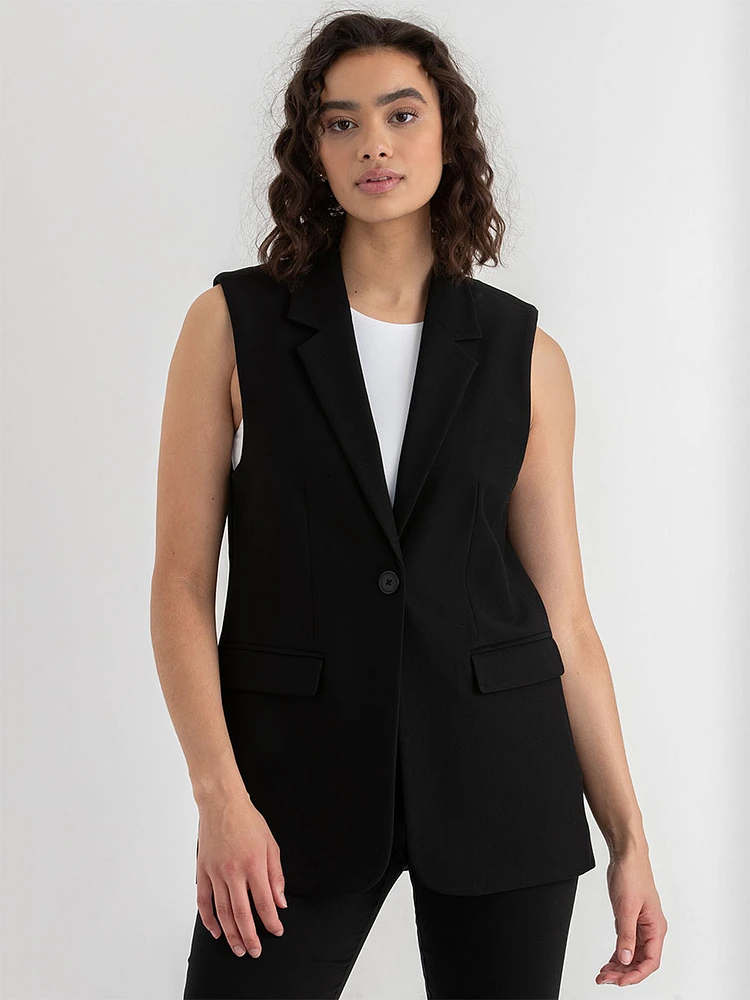 Long Vest Luxe Ponte