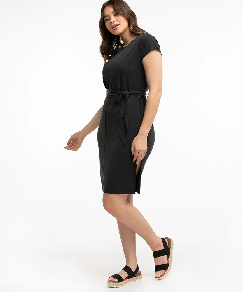 Eco-Friendly Relaxed Side Slit Dress