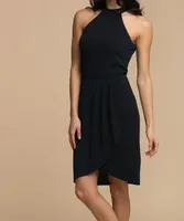 Sleeveless Sparkle Halter Dress