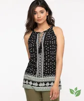 EcoVero™ Halter Tank Tassle Blouse