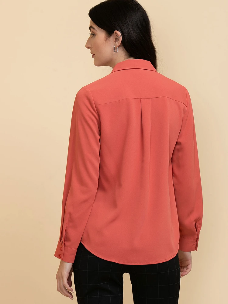 Nicole Long Sleeve Collared Shirt