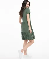 Tiered Short Sleeve Dress