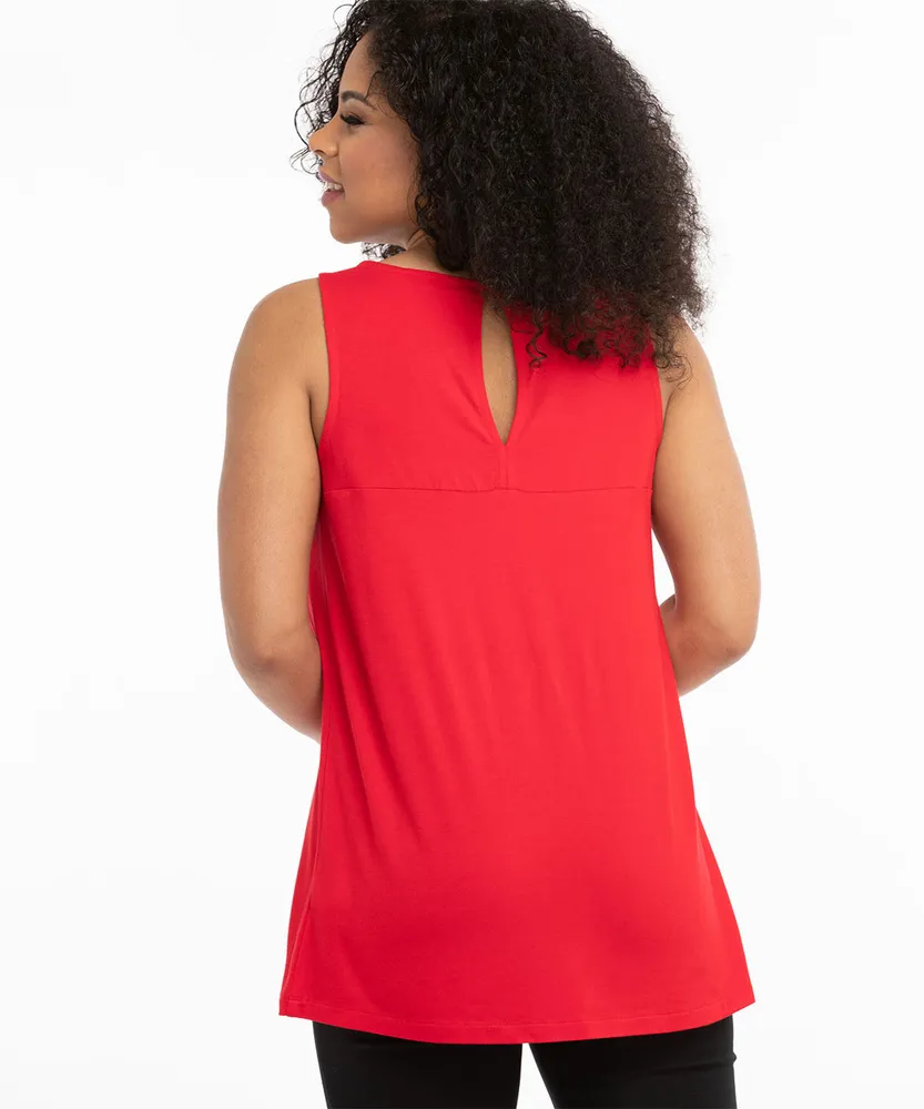 Eco-Friendly Sleeveless Crochet Trim Top