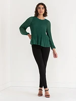 Long Sleeve Release Pleat Blouse