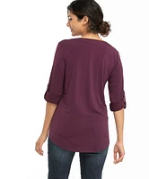 Eco-Friendly 3/4 Sleeve Knit Shirt